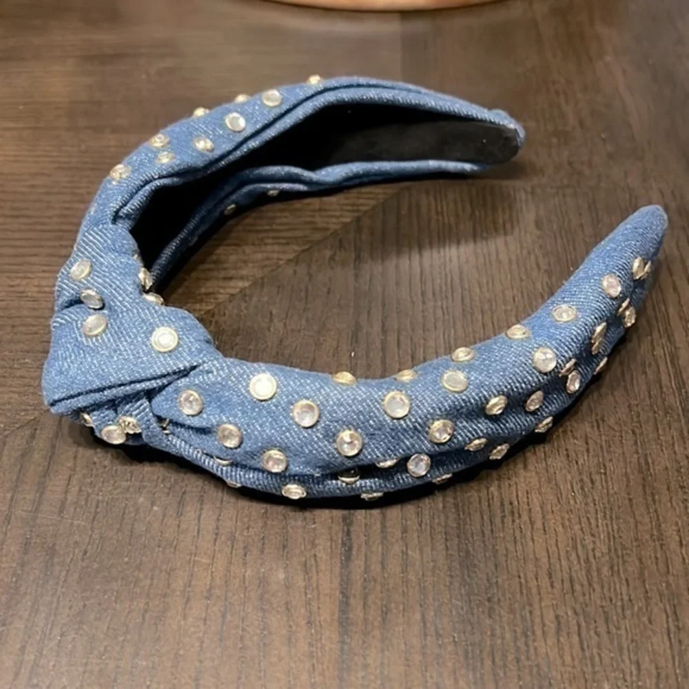 Retro Denim Stud Headband